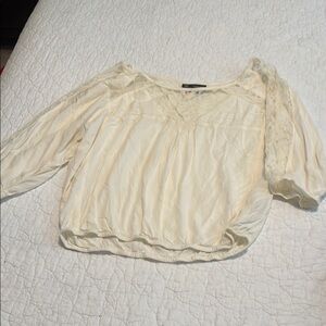 Women's Cream Lace Top